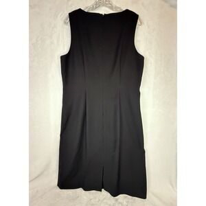 Alex Marie Black Sheath Dress Sz 14 Sleeveless Career Cocktail Classic Capsule